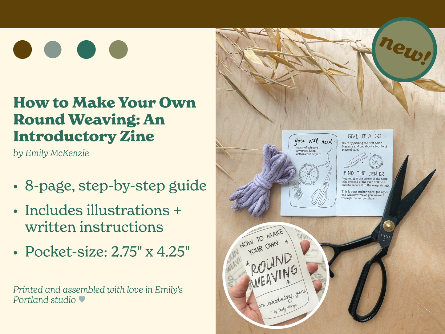 Evergreen DIY Round Weaving Kit - Winter | Beginner Friendly