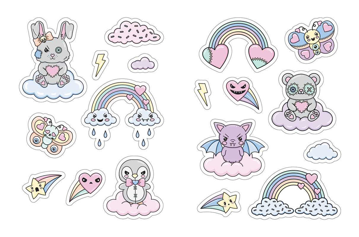 Creepy Cute Love Sticker Book by