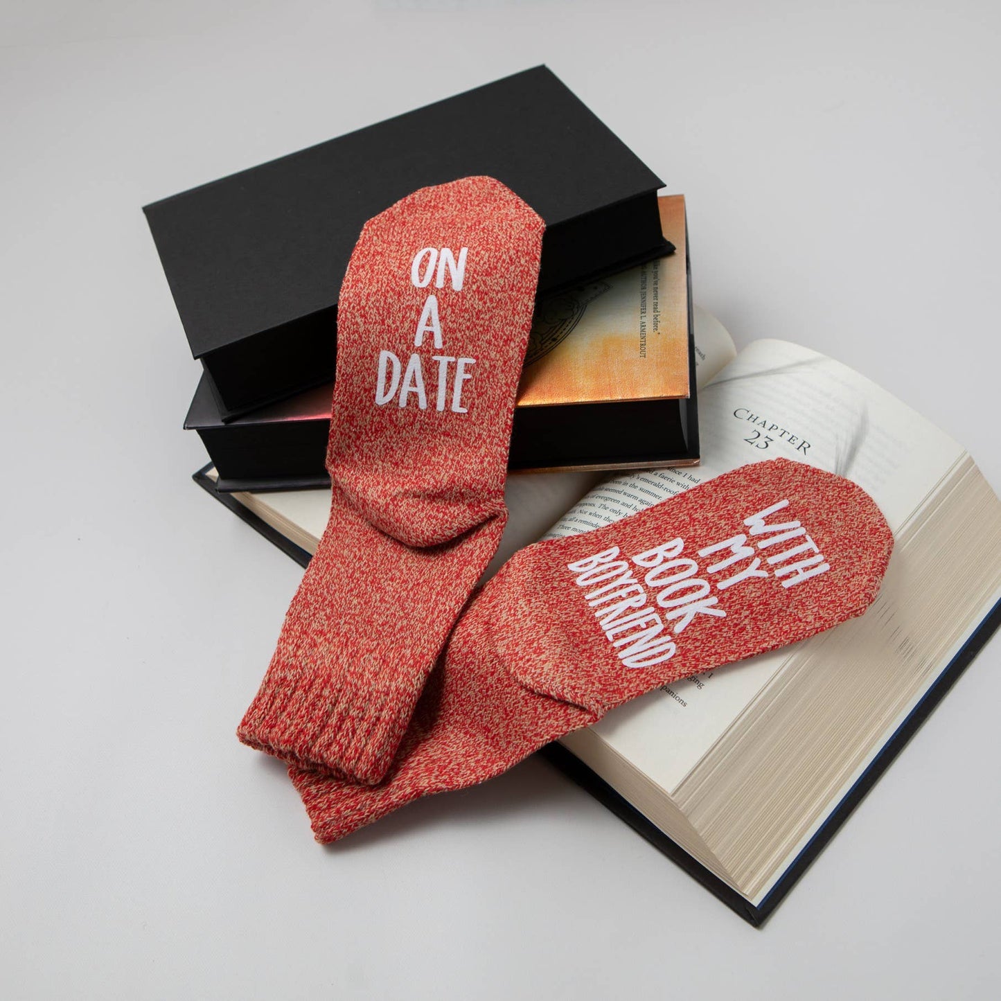 "On A Date With My Book Boyfriend" Women's Reading Socks