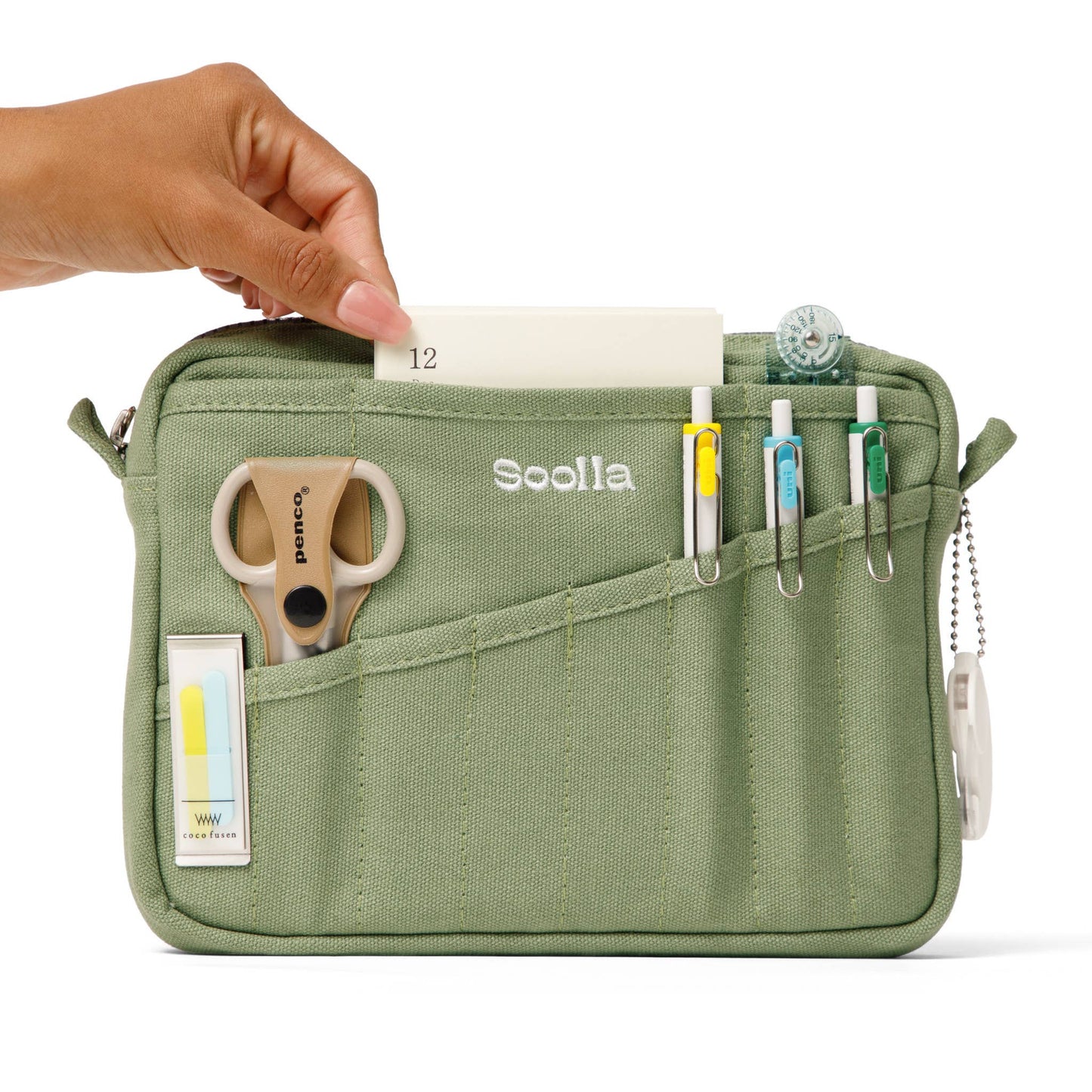 Soolla® Studio Pouch, Deep Forest Green (Stationery Pouch)