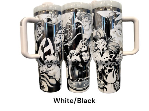 Dis. Female VIllains Collage - engraved Tumbler - 40oz