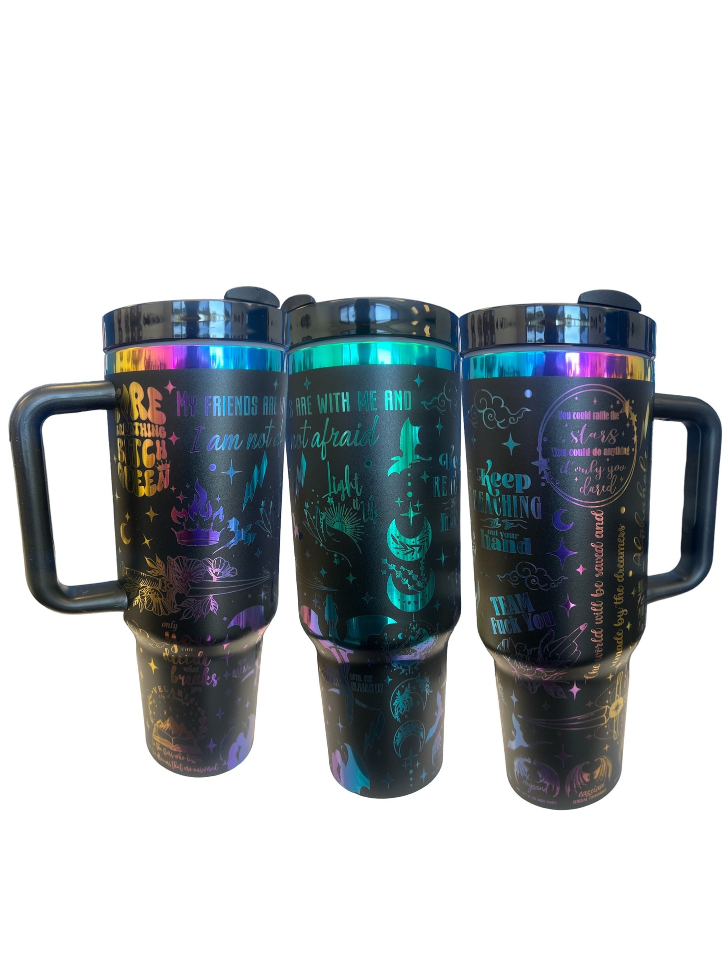 SJMverse NSFW MaasVerse Fae World ACOTAR - laser engraved rainbow 40oz tumbler