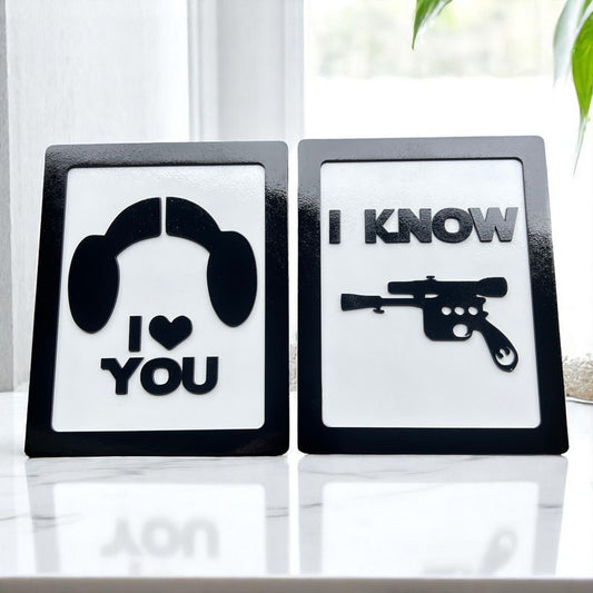 Princess Leia - Hans Solo Love signs - Star Wars themed