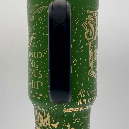 40oz Slytherin House themed engraved tumbler design svg