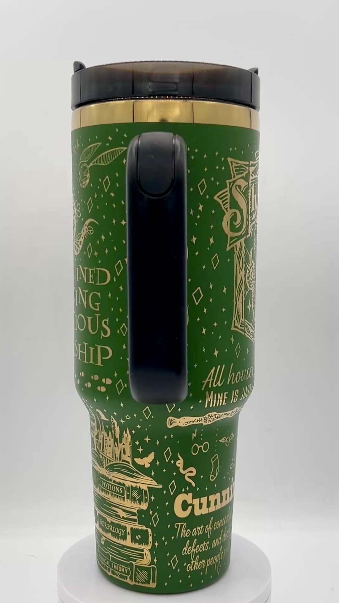 40oz Slytherin House themed engraved tumbler design svg