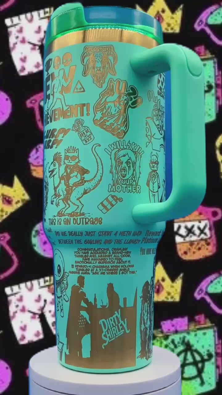 40oz Dungeon Crawler Carl Laser Engraved Tumbler – Crafty AF LLC