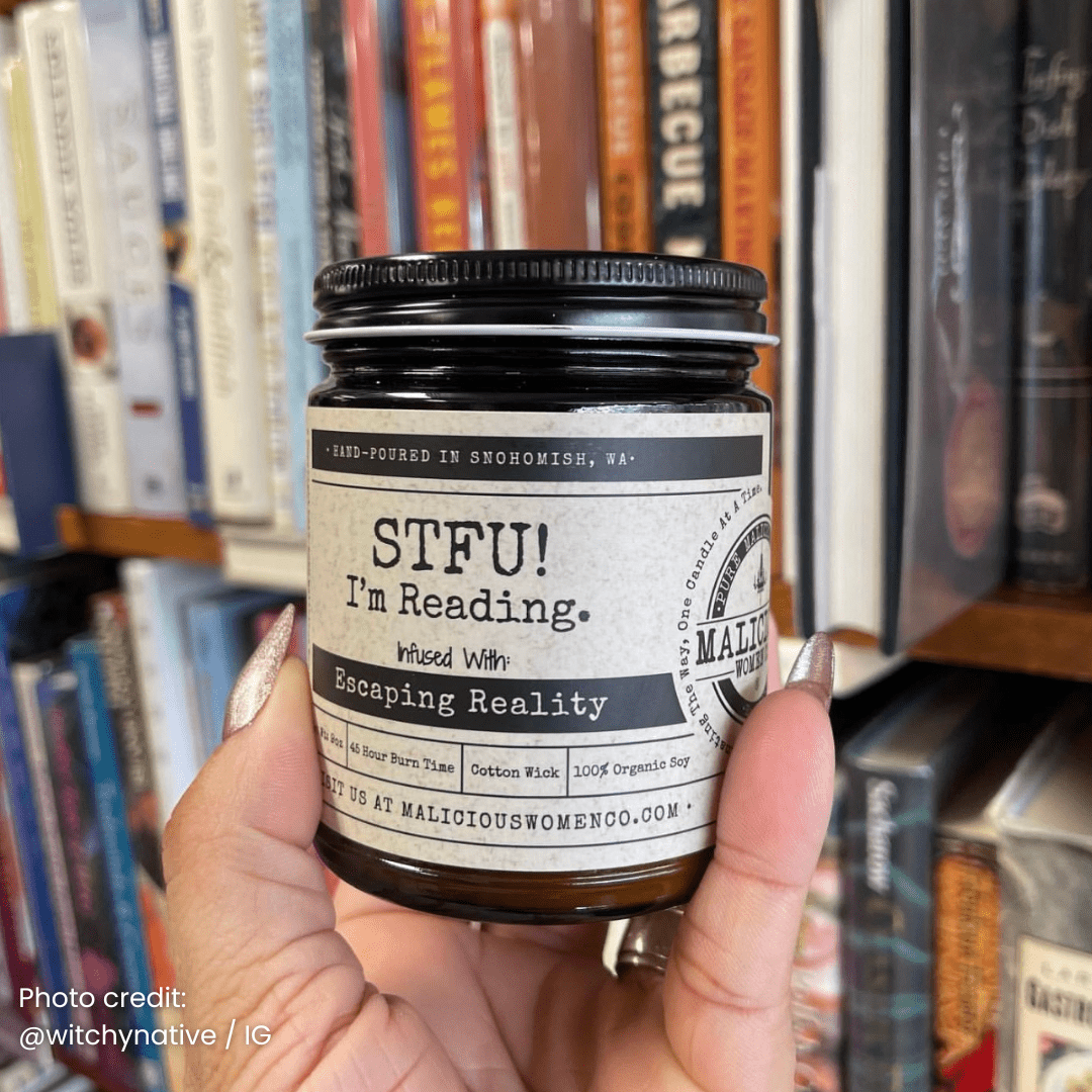 STFU I’m Reading 9oz Funny Candle Malicious Women Co