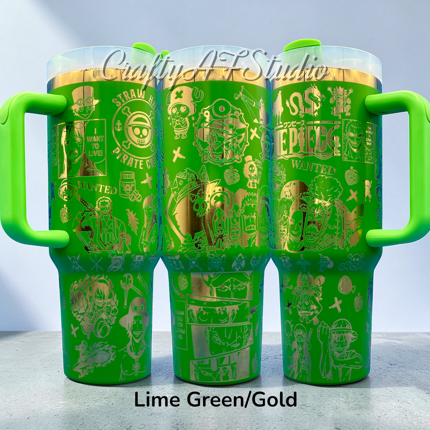 Straw Hat Pirates Anime Manga series Laser Engraved Tumbler 40oz