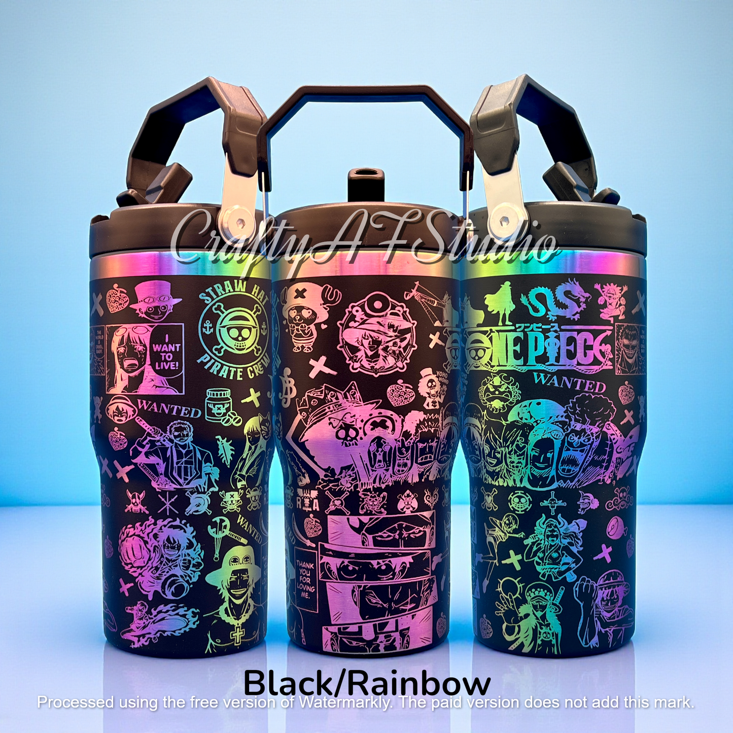 20oz One Piece Anime Manga series Laser Engraved Tumbler | Straw Hat Pirates