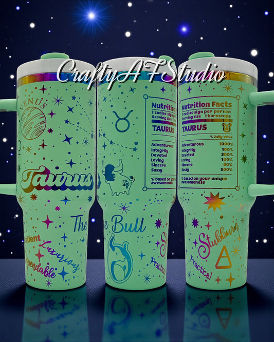 Taurus - Zodiac Astrological signs series Digital File for Laser Engraved Tumblers