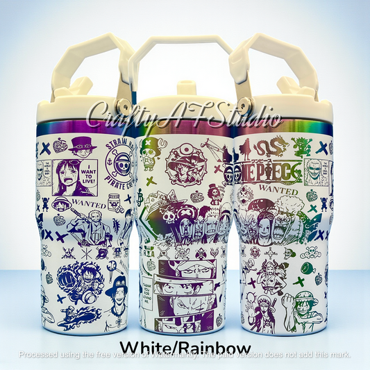 20oz One Piece Anime Manga series Laser Engraved Tumbler | Straw Hat Pirates