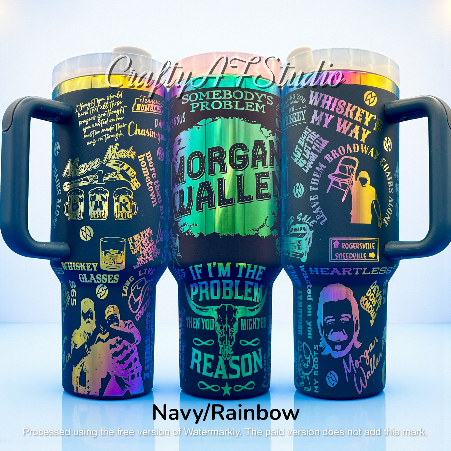 40oz Morgan Wallen Country Singer Themed Laser Engraved Tumbler