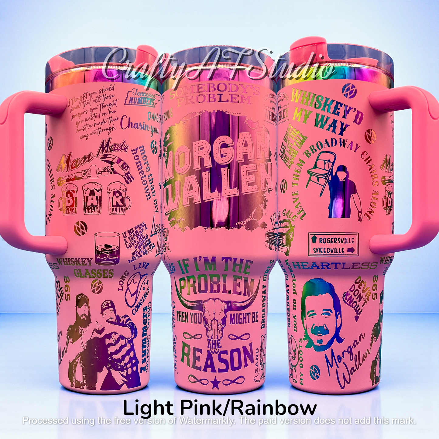 40oz Morgan Wallen Country Singer Themed Laser Engraved Tumbler