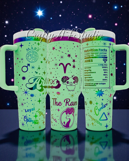 Aries - Zodiac Astrological signs series Digital File for Laser Engraved Tumblers
