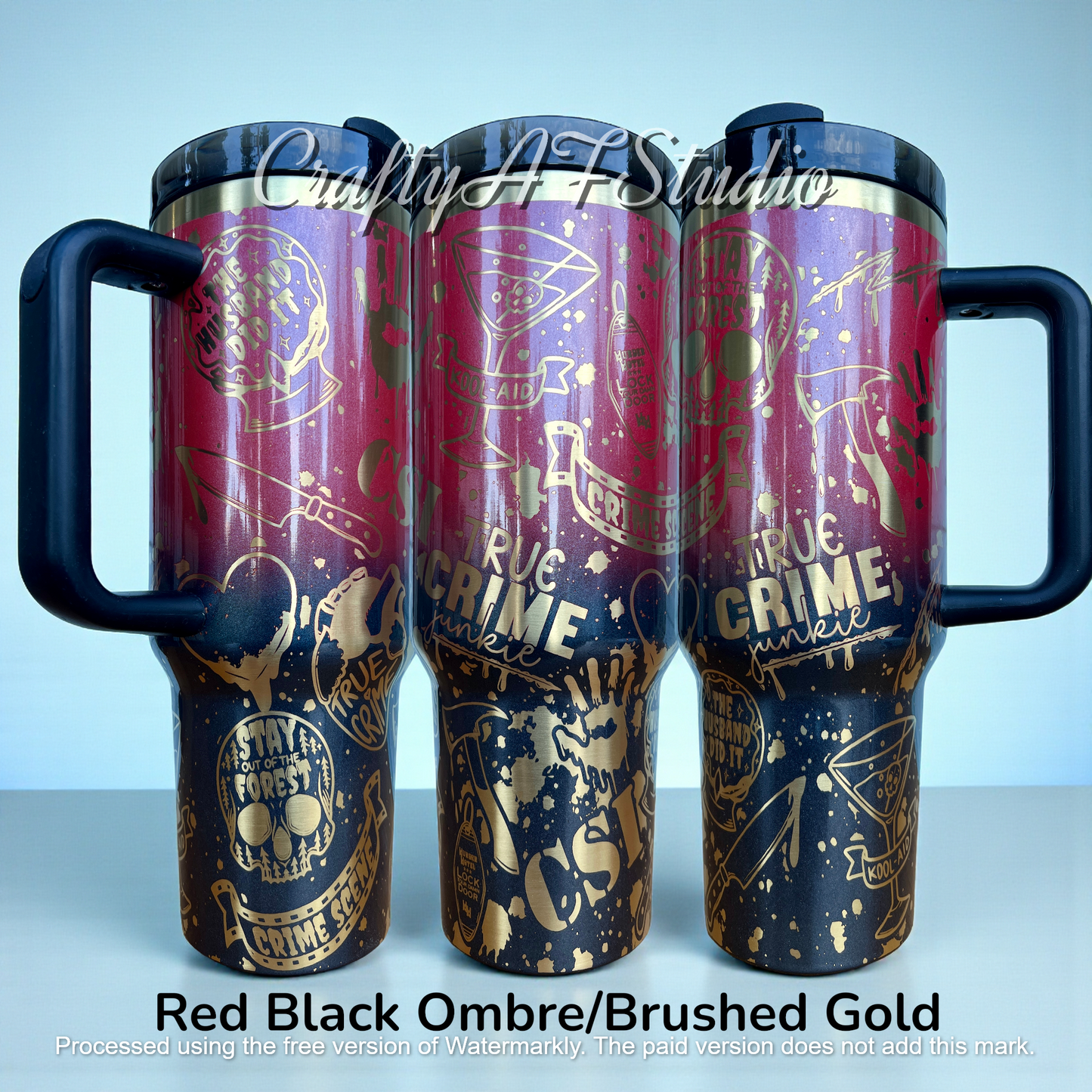 40oz CSI True crime - My Favorite Murder Podcast - Murderino themed Laser Engraved Tumbler