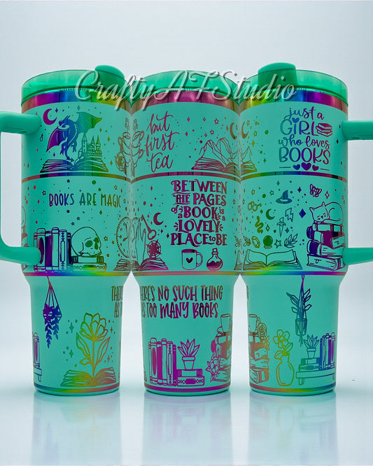 Book Lover - Books are magic - All Ages -  Digital File for Laser Engraved Tumblers