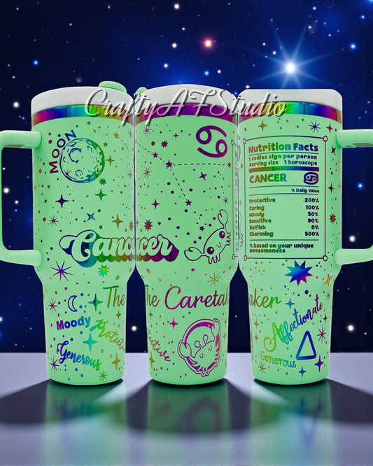 Cancer  - Zodiac Astrological signs series Digital File for Laser Engraved Tumblers