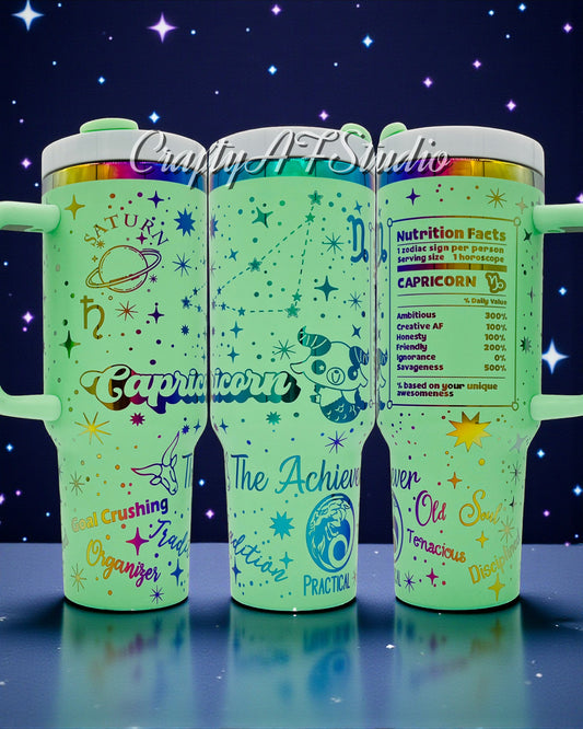 Capricorn - Zodiac Astrological signs series Digital File for Laser Engraved Tumblers