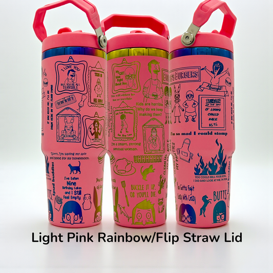 30oz Bob's Burgers Themed Laser Engraved Tumbler