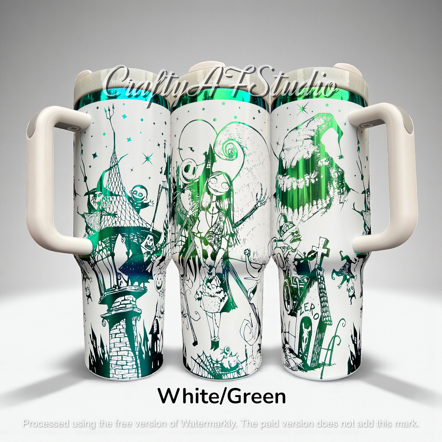 40oz Jack Sally and Friends NBC Laser Engraved Tumbler - Nightmare Xmas