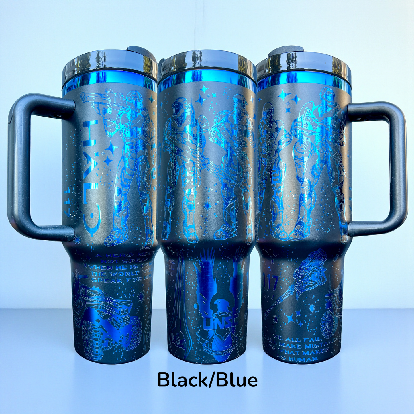 40oz Halo inspired Military Master Chief Gamer laser Engraved Tumbler
