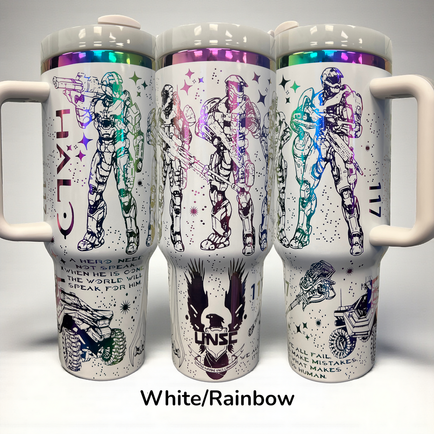 40oz Halo inspired Military Master Chief Gamer laser Engraved Tumbler