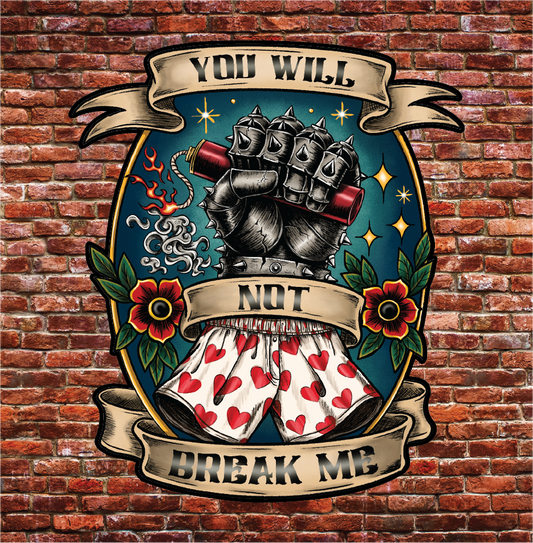 DCC "You Will Not Break Me" Sticker