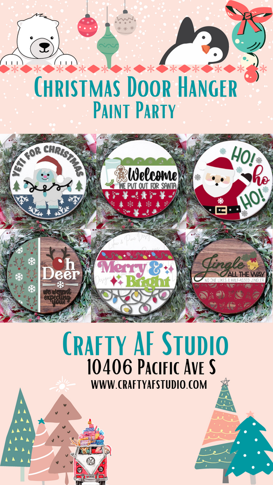 Christmas Door Hanger Paint Party