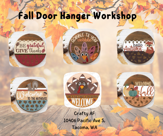 Fall Door hangers paint party