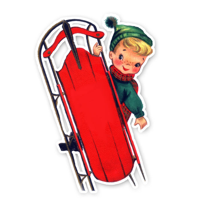Bryson with a sled