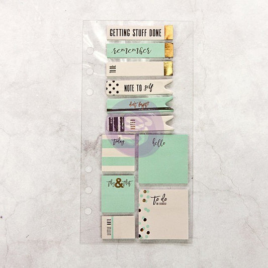 Teal and Gold  Sticky Notes