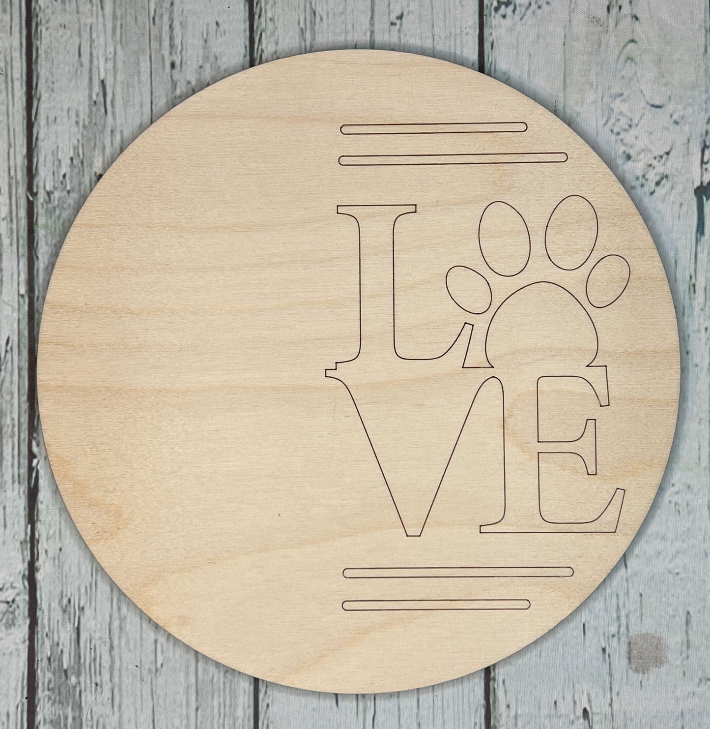 Pet love DIY Blank Wood Round