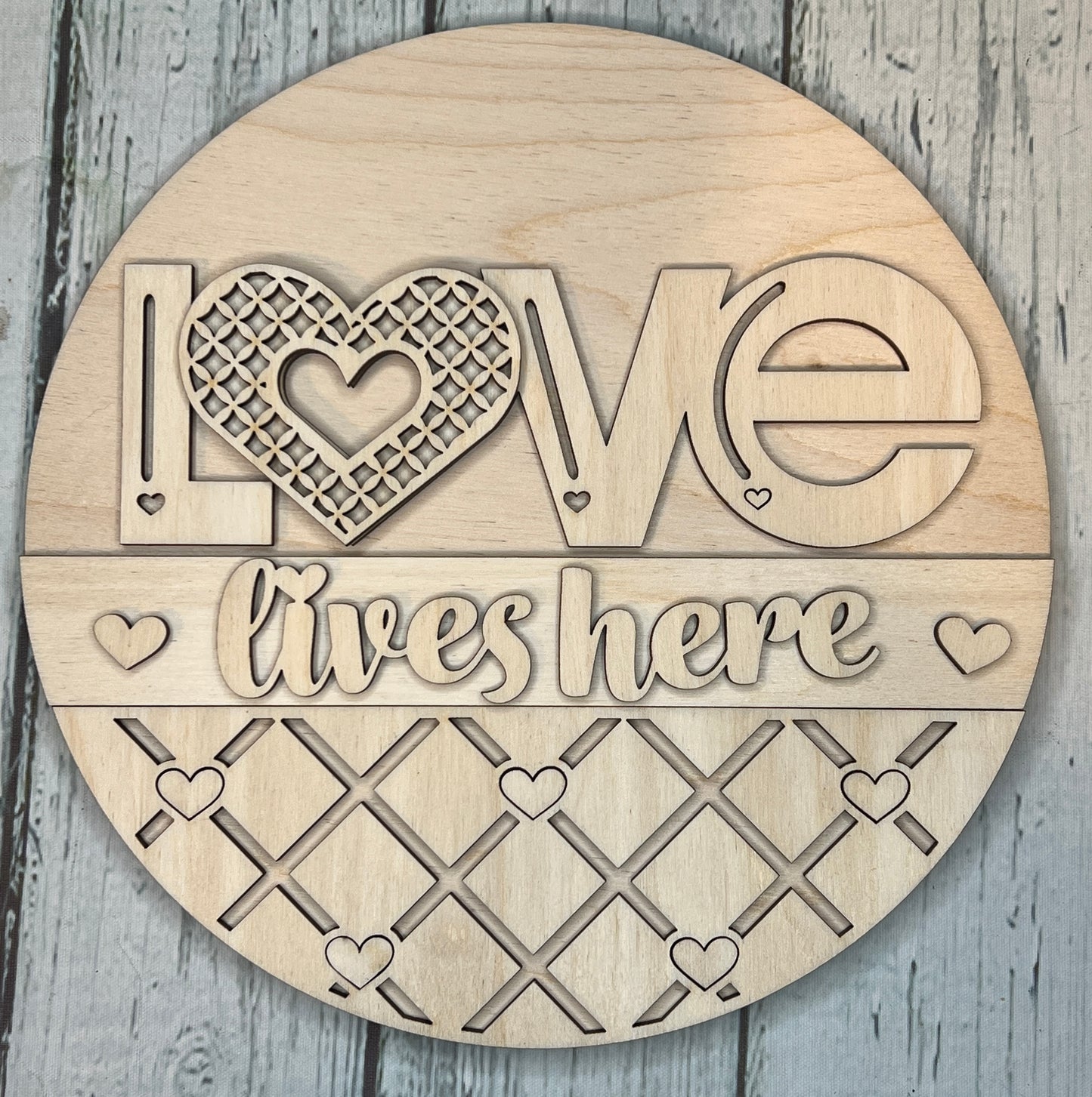 Love Lives Here -  DIY blank Wood Sign