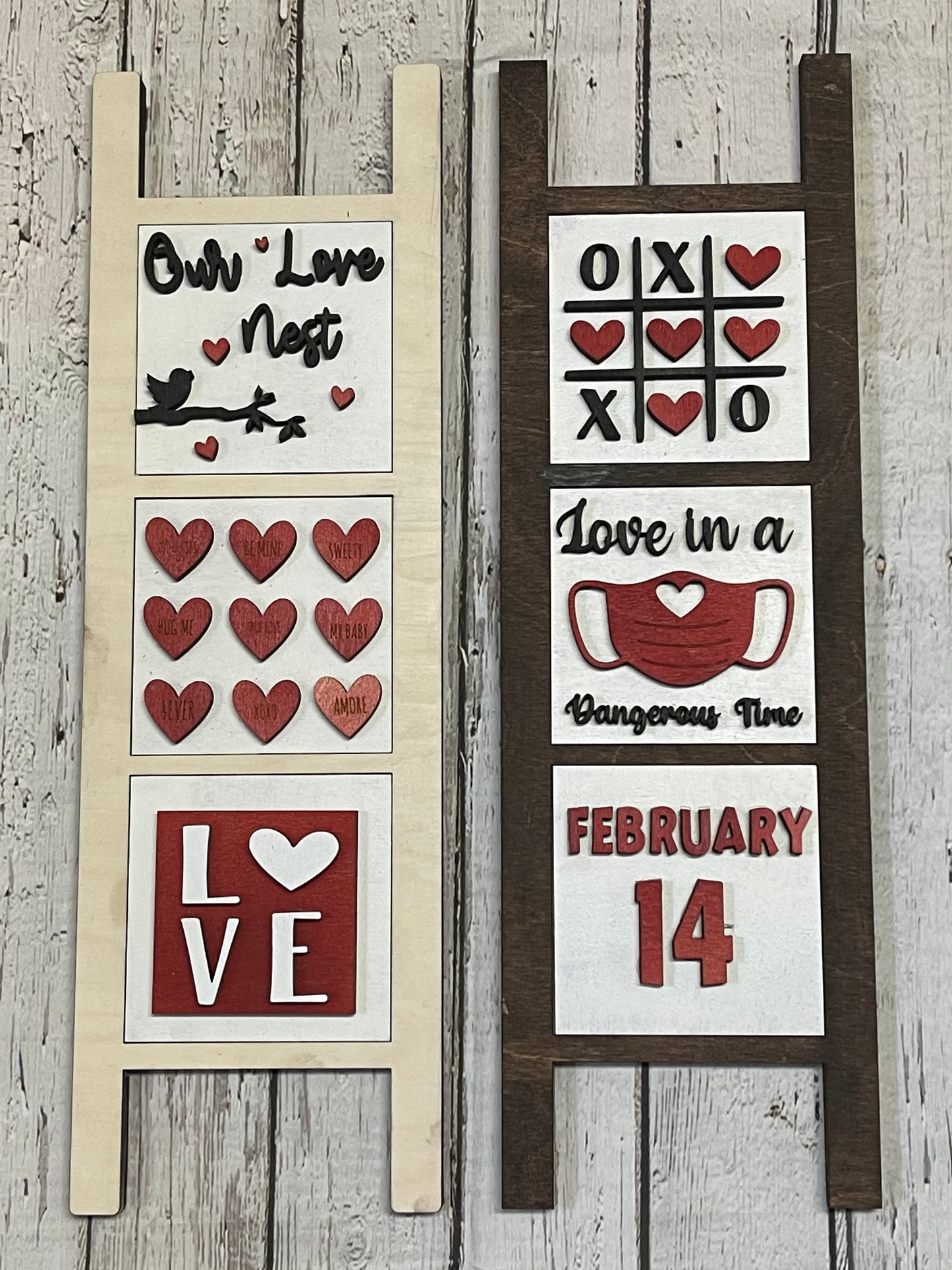 Valentine's ladder set - Red/White Collection