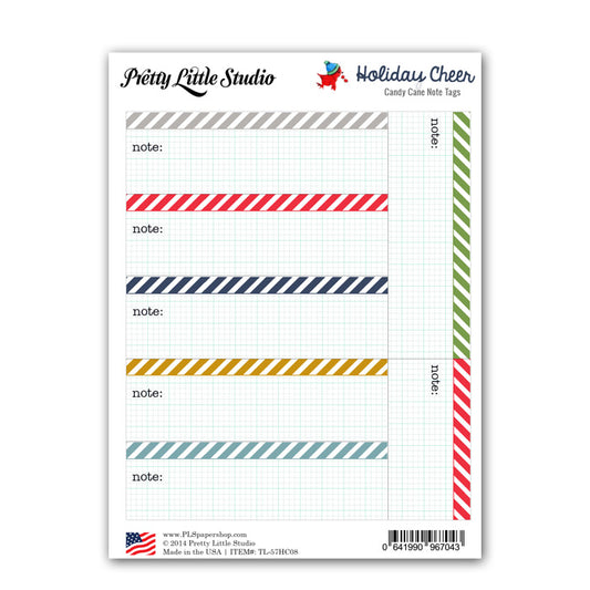 Holiday Cheer Candy Cane Note Tags