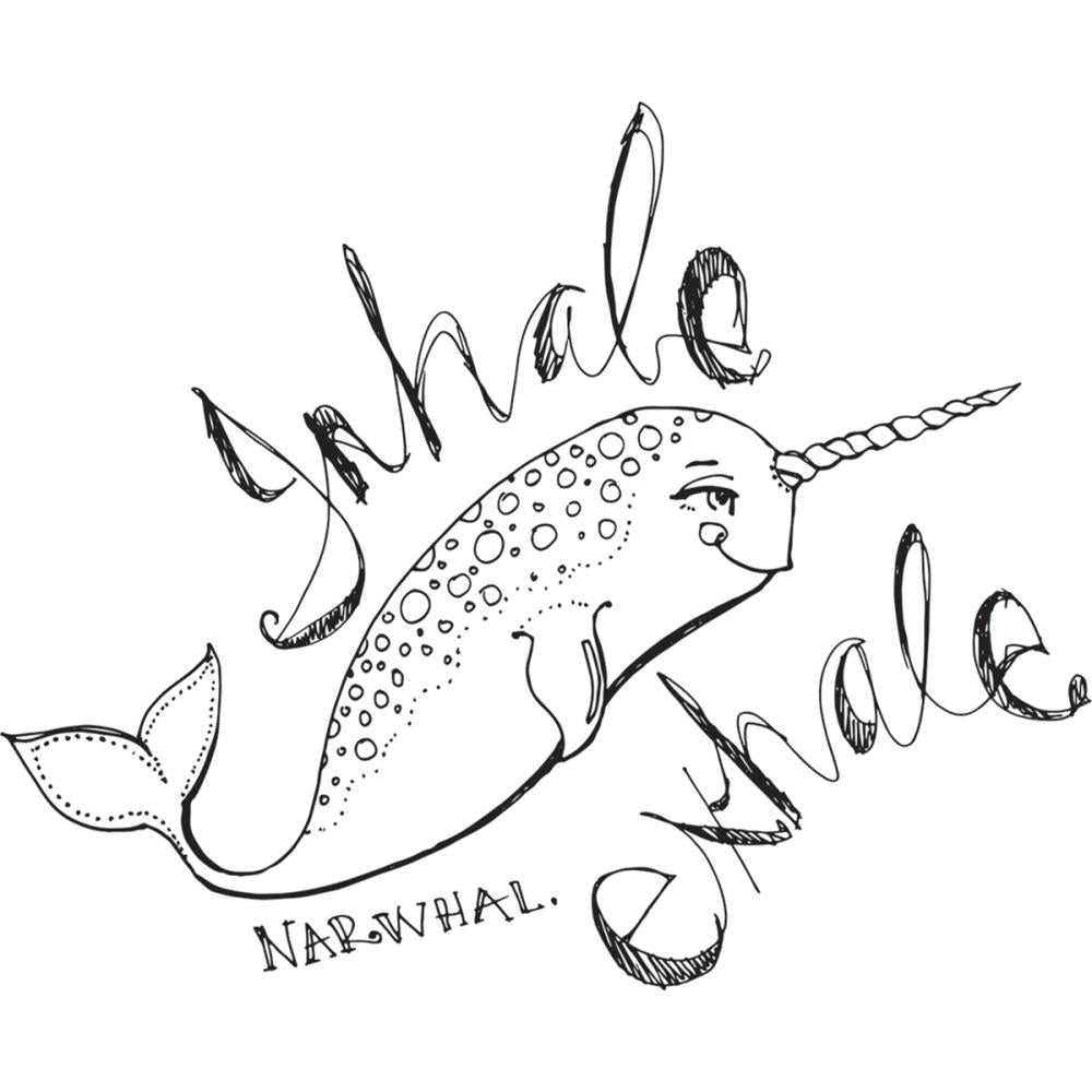Relaxed Narwhal stamp by Jane Davenport