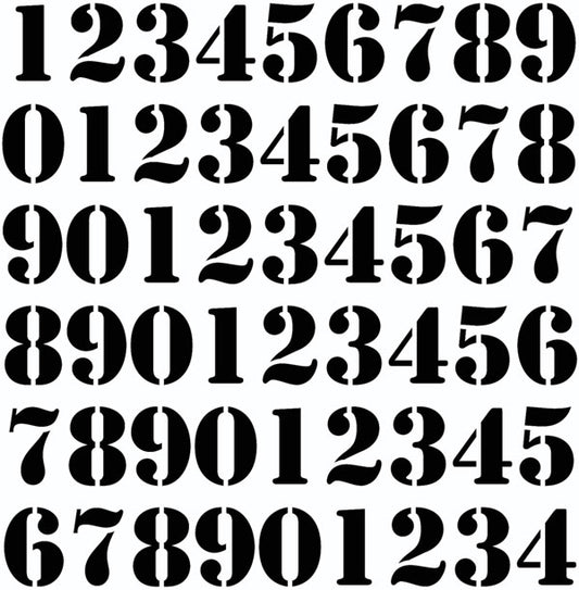 Numbers Stencil