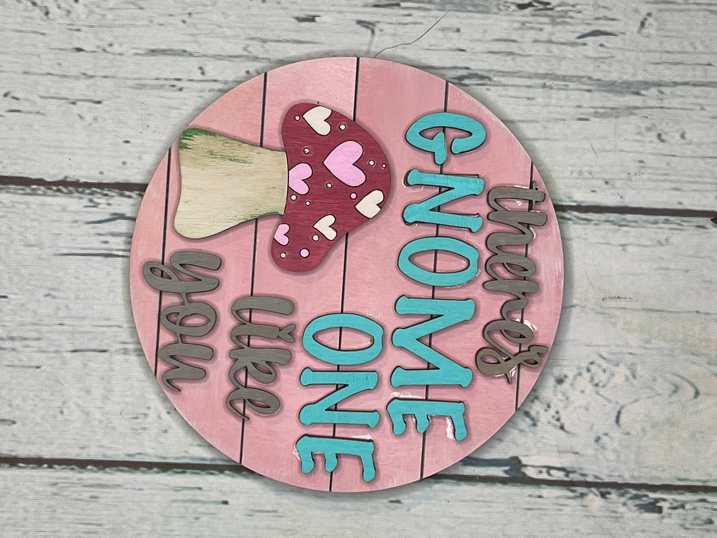 Valentine Gnome Tier Tray - Grey/Pink/Teal