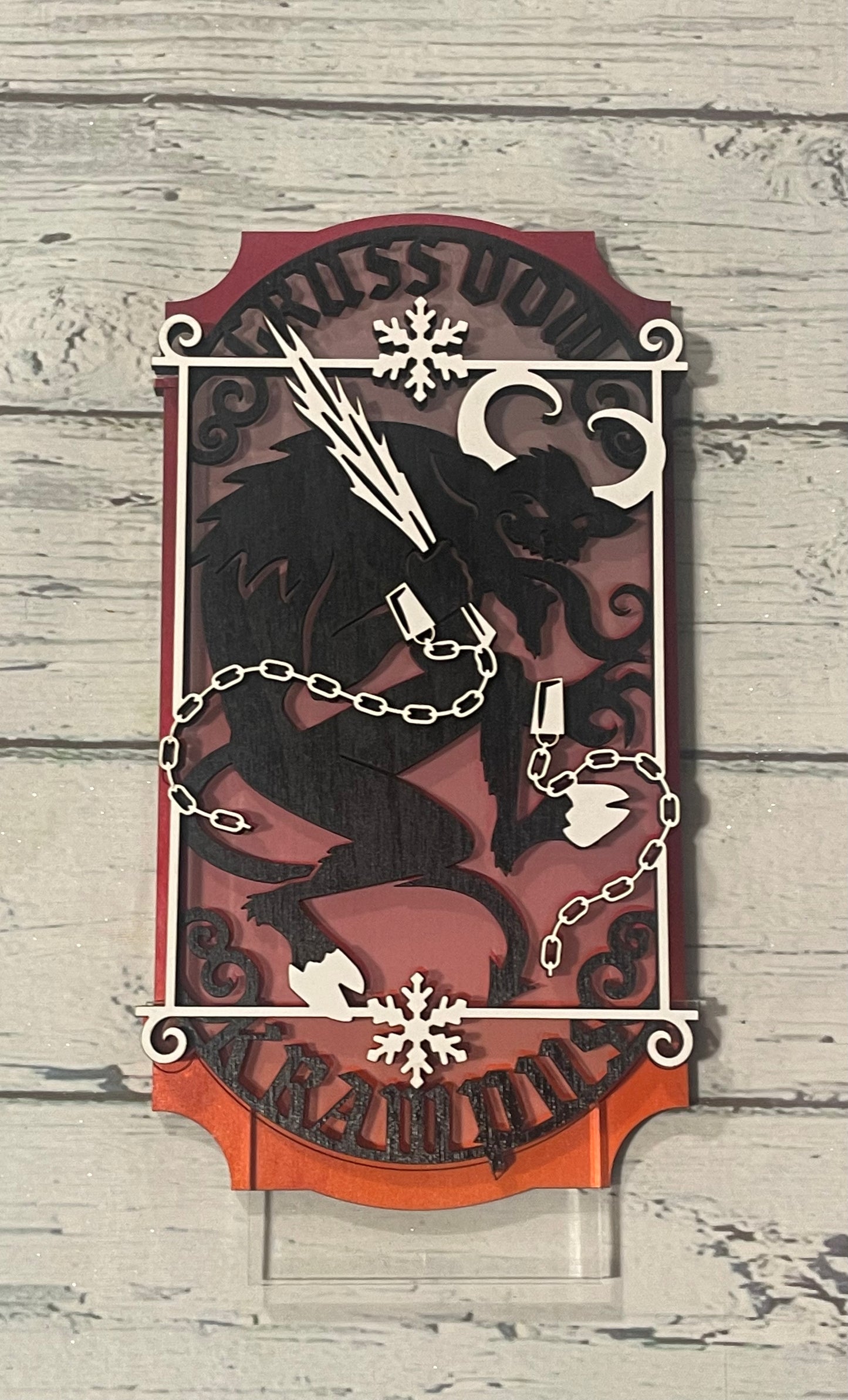 Lighted Krampus Sign