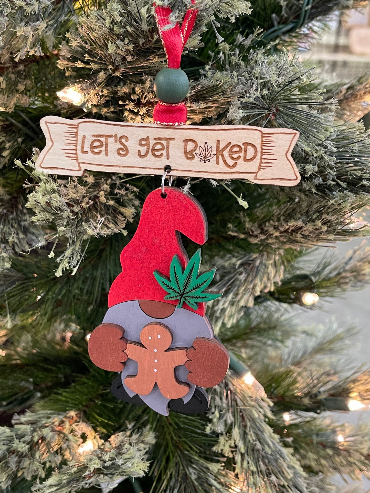 Let’s Get Baked Ganja Ornament