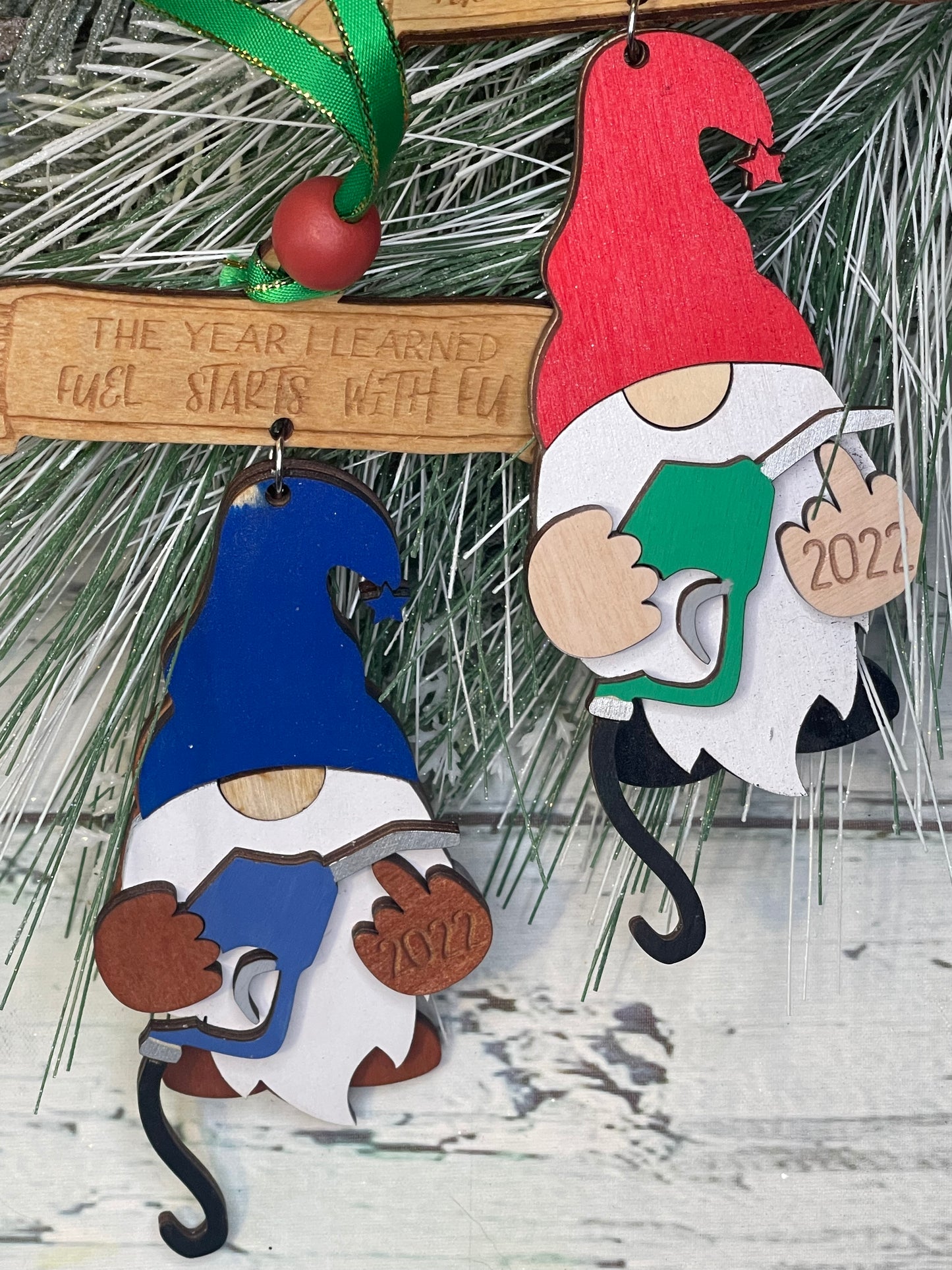 The year I learned that fuel - gnome ornament
