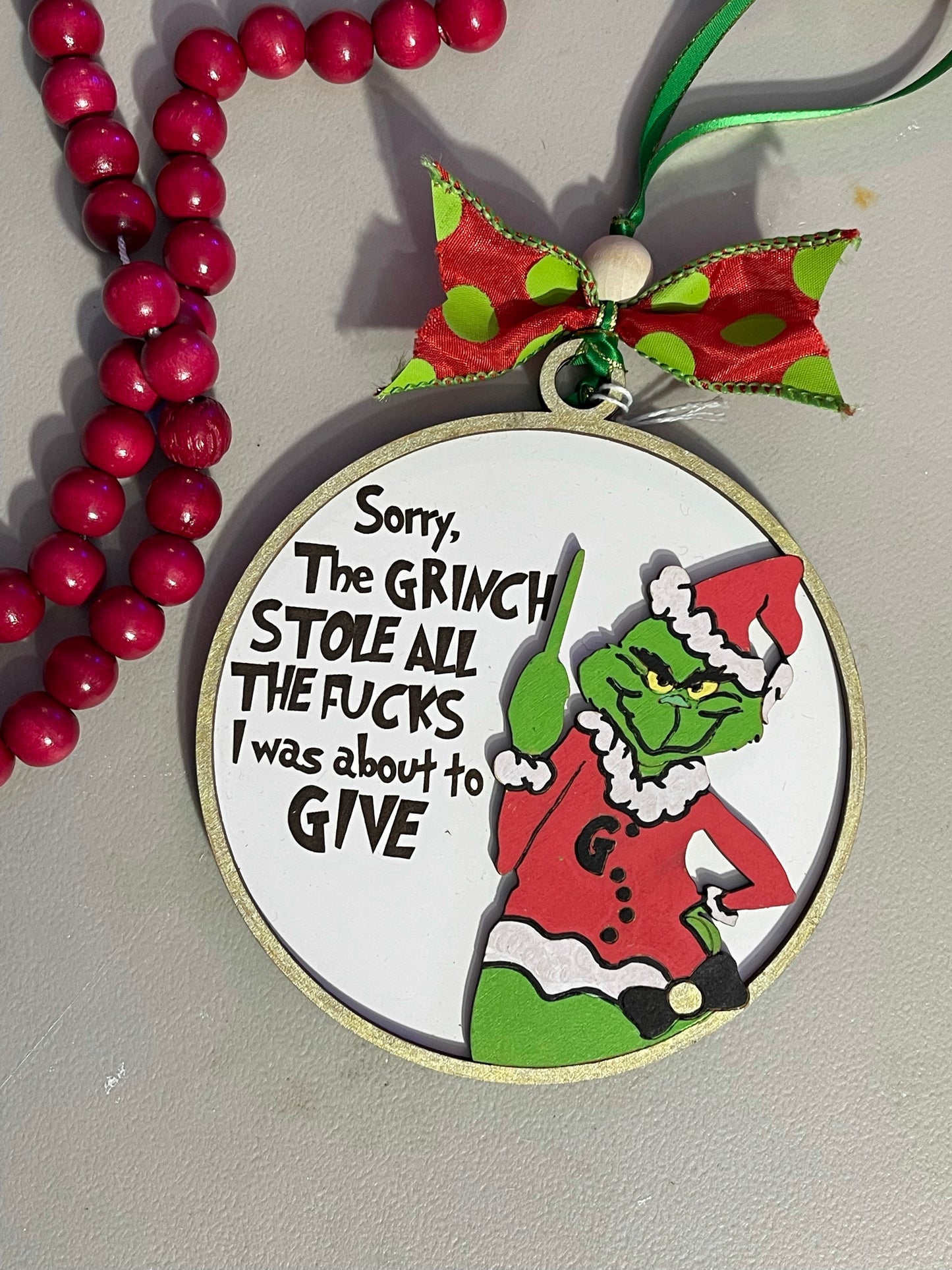 He stole all the F’s ornament