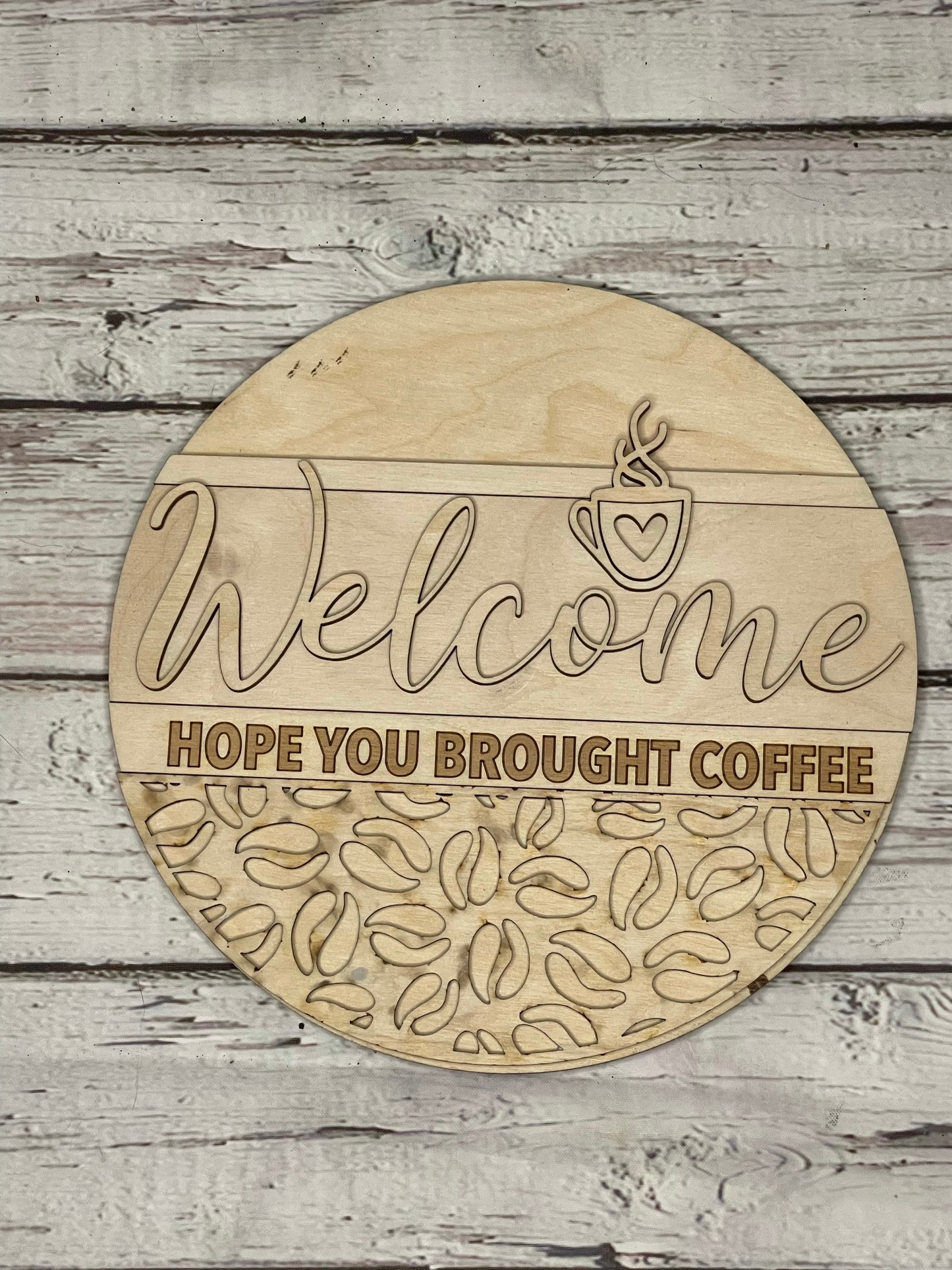Welcome - brought coffee blank