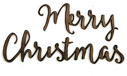 Merry Christmas Chipboard words